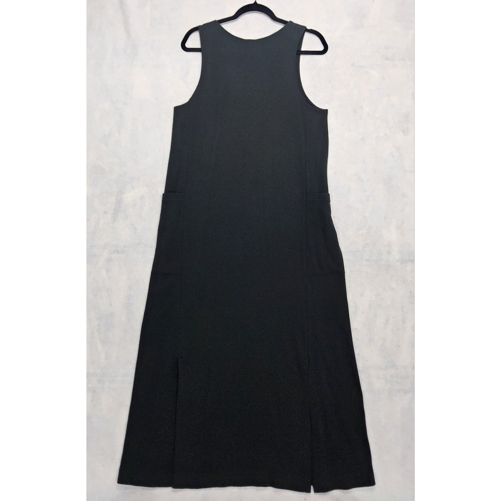 Peruvian Connection Dress Sz M 8 10 Black Jumper Maxi Pockets Long Pima Cotton - Picture 7 of 9